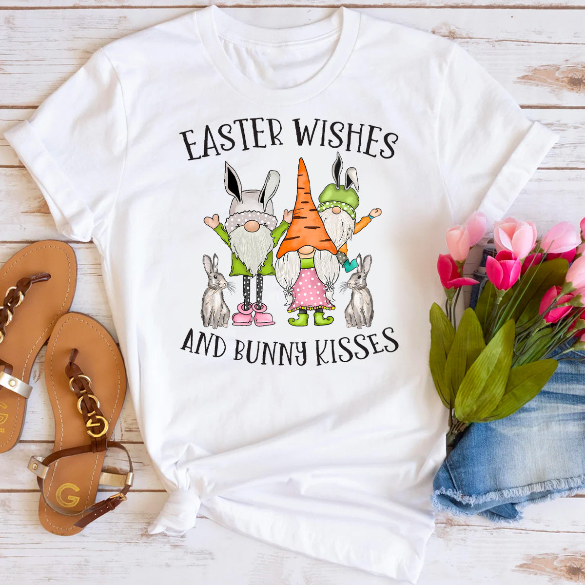 Easter Wishes And Bunny Kisses T-Shirt