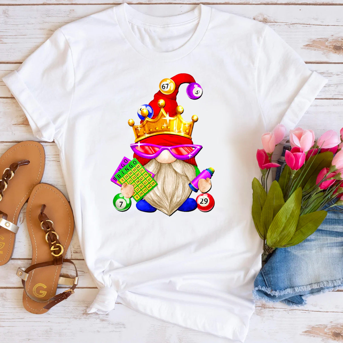 Grandpa Bingo King Gnome T-Shirt