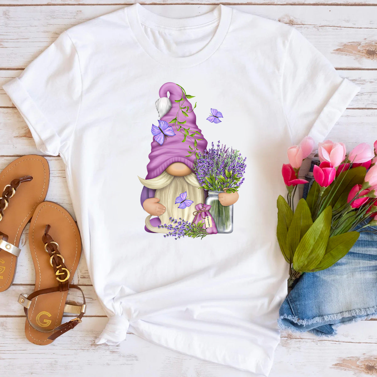 Spring Lavender Gnome T-Shirt