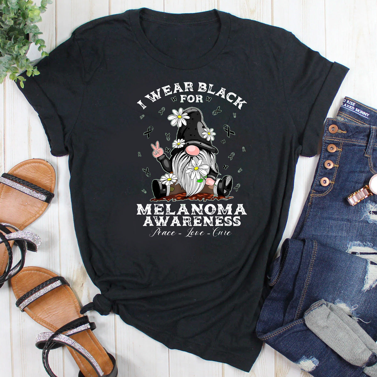 I Wear Black For Melanoma Awareness T-Shirt