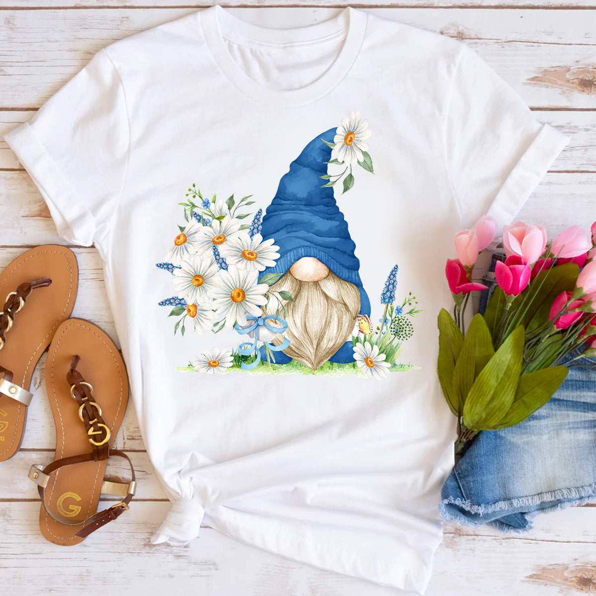 Spring Daisy Gnome T-Shirt