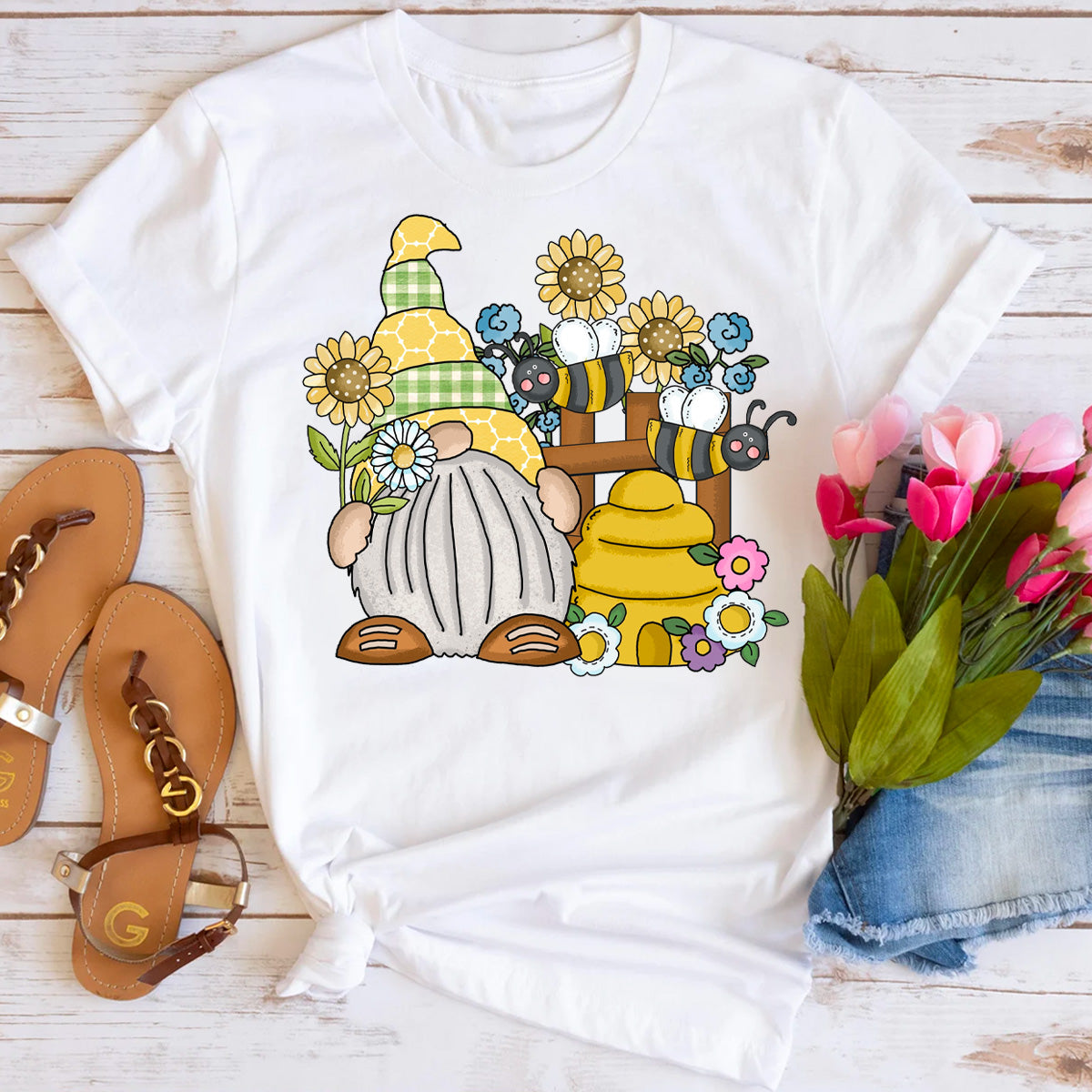 Bee Scene Gnome T-Shirt