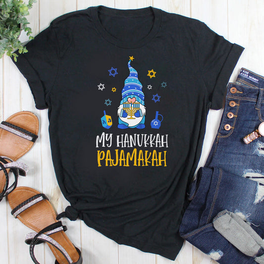 Gnome My Hanukkah Pajamakah Funny Chanukah Family T-Shirt