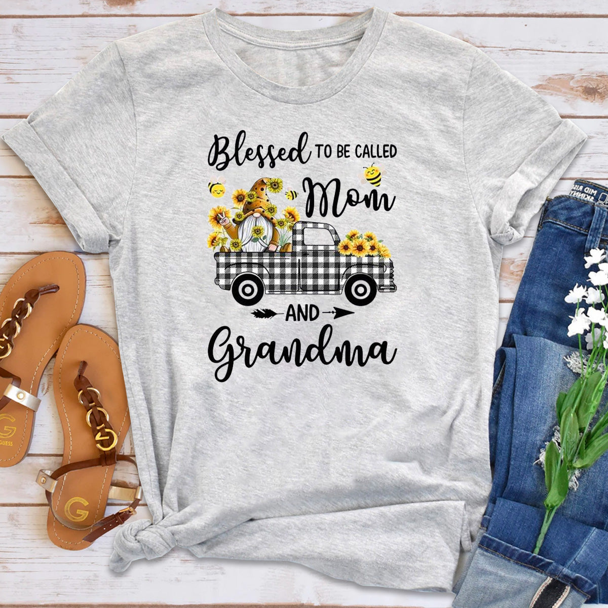 Blessed To Be Called Mom And Grandma T-Shirt