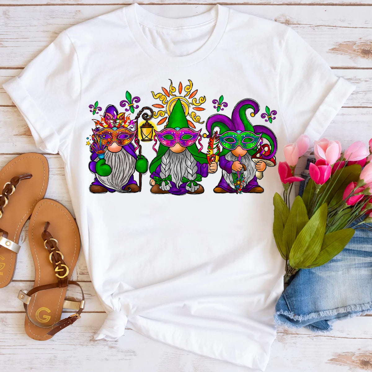 Mardi Gras Gnome T-Shirt