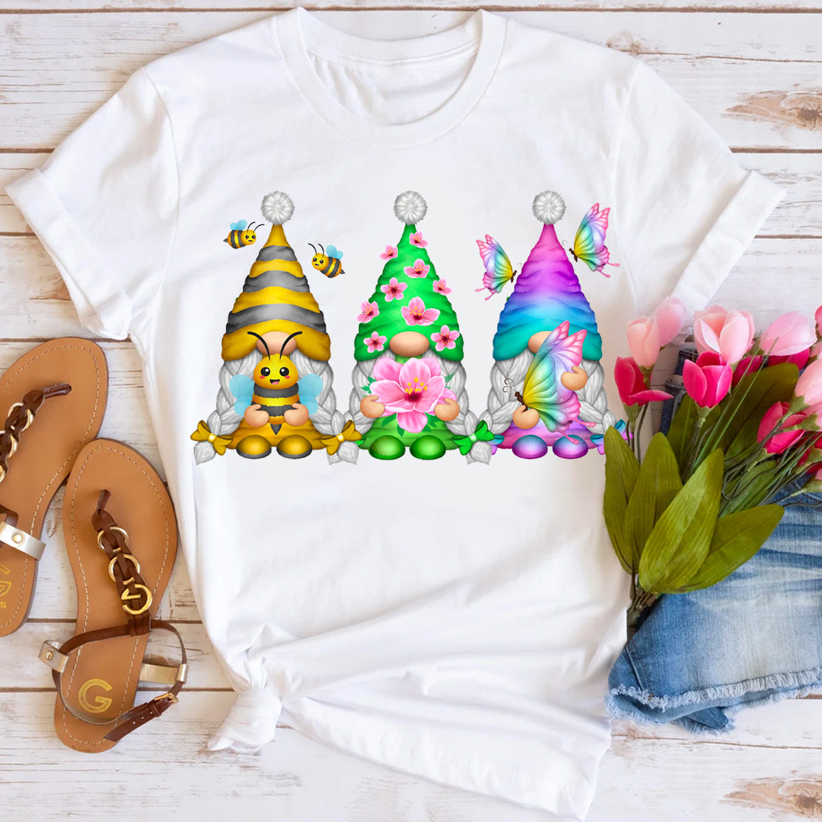 Spring Girl Gnome T-Shirt