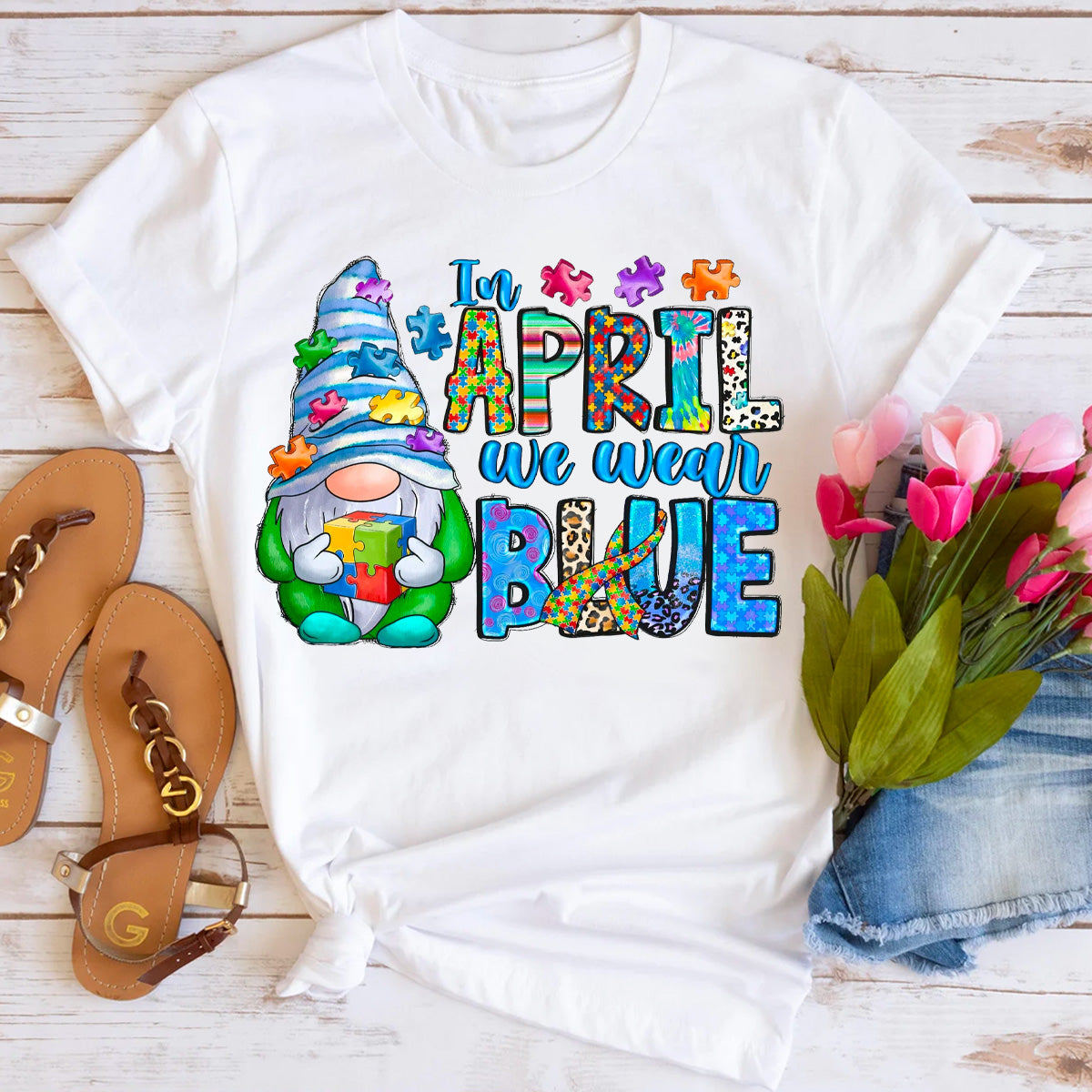 Autism Awareness Gnome T-Shirt