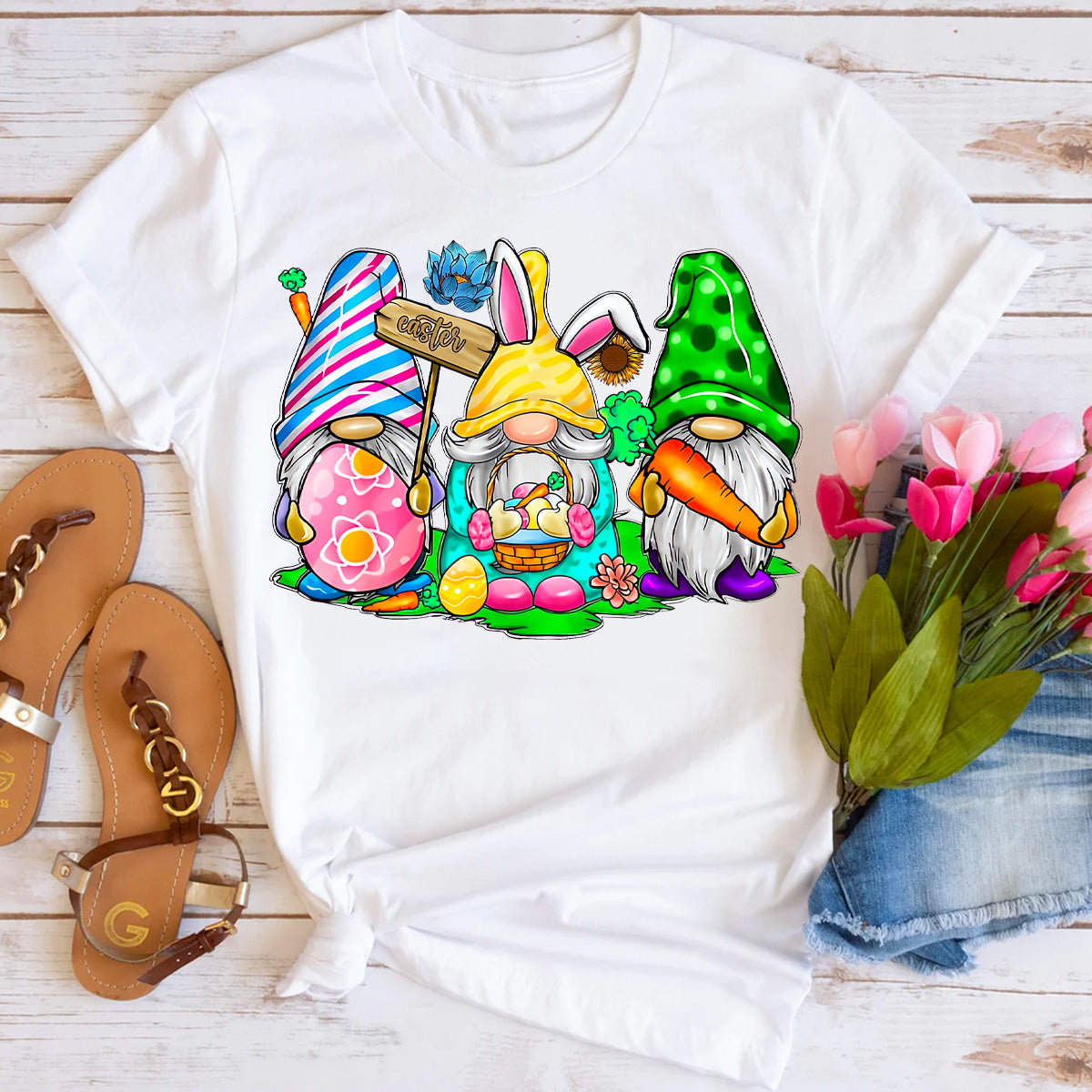 Easter Bunny Spring Gnome T-Shirt