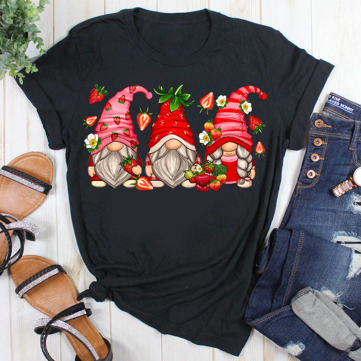 Hello Summer Strawberry Gnome T-Shirt