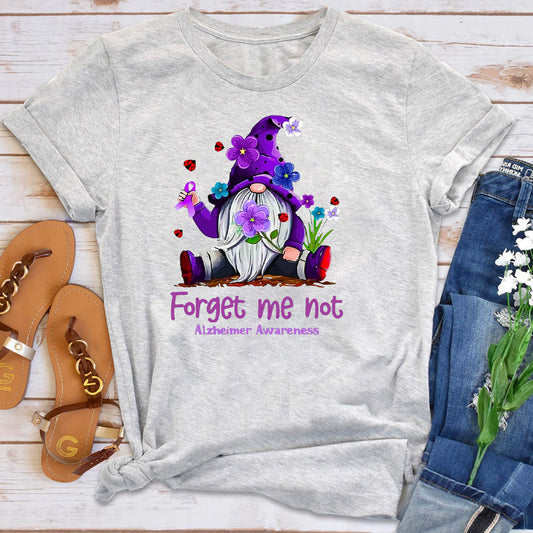 Forget Me Not Purple Alzheimer's Awareness T-Shirt