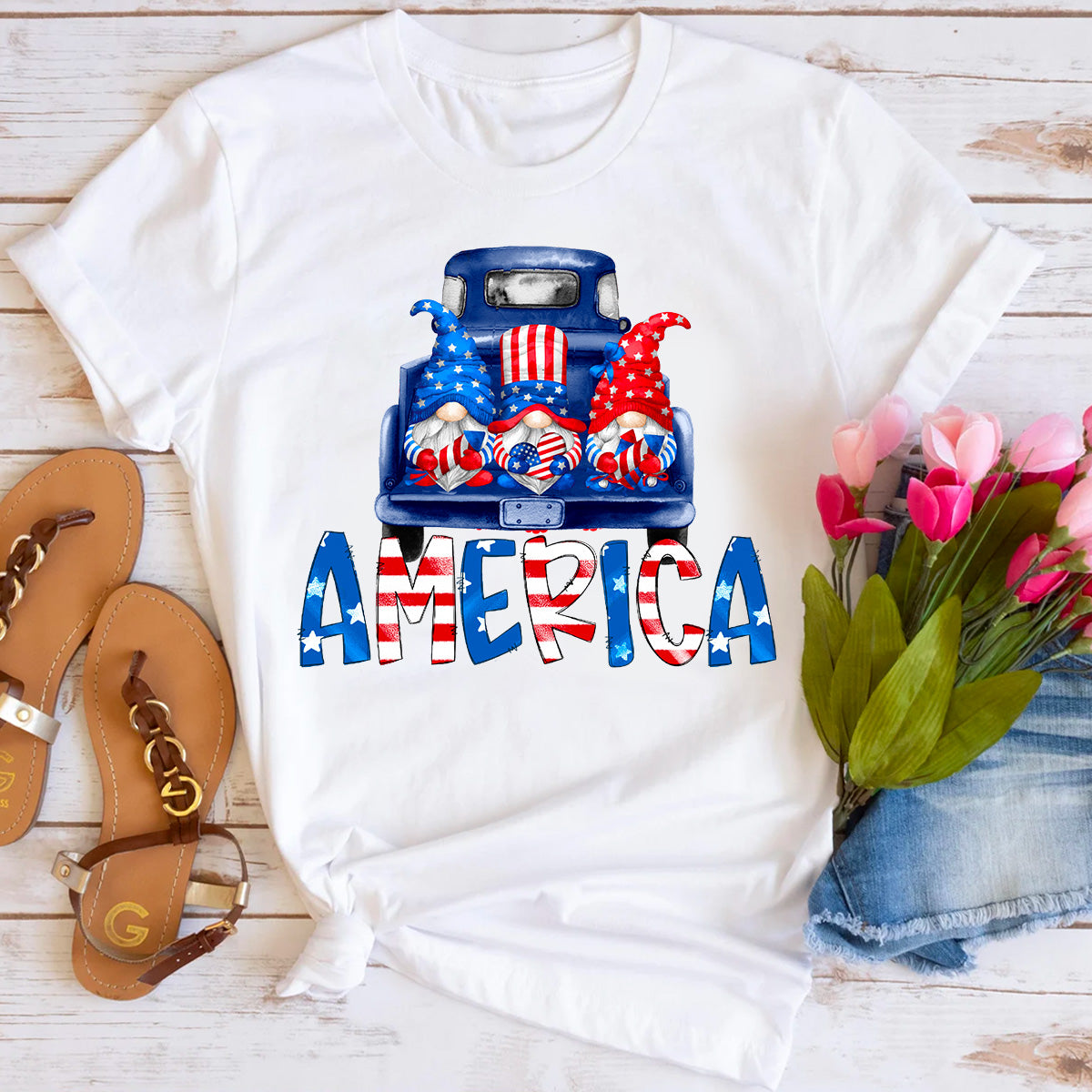 American Gnome In Truck T-Shirt