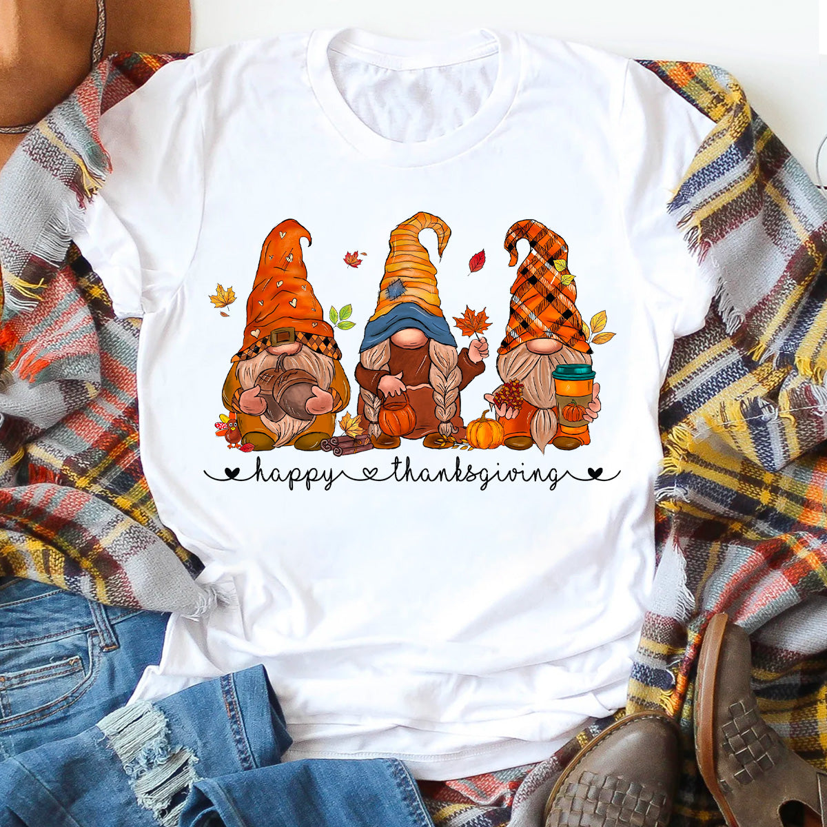 Happy Thanksgiving with Gnomes T-Shirt