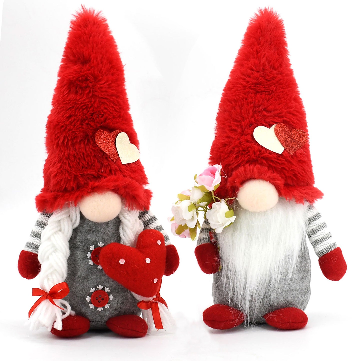 Valentine's Day Red Gnome Couple