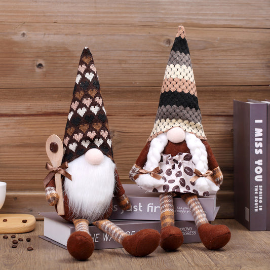 Knitted Leggy Coffee Gnome