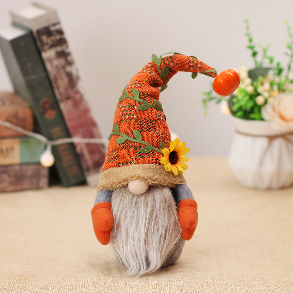 Orange Pumpkin Gnome