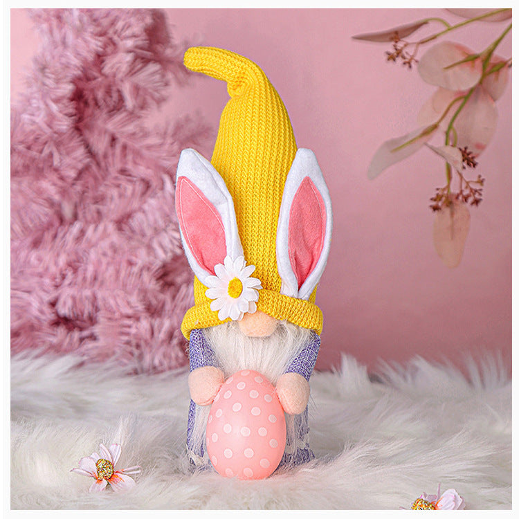 Easter Bunny Gnome with Eggs