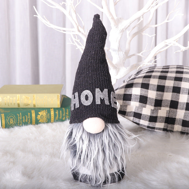 Black & White Checkered Family Gnome