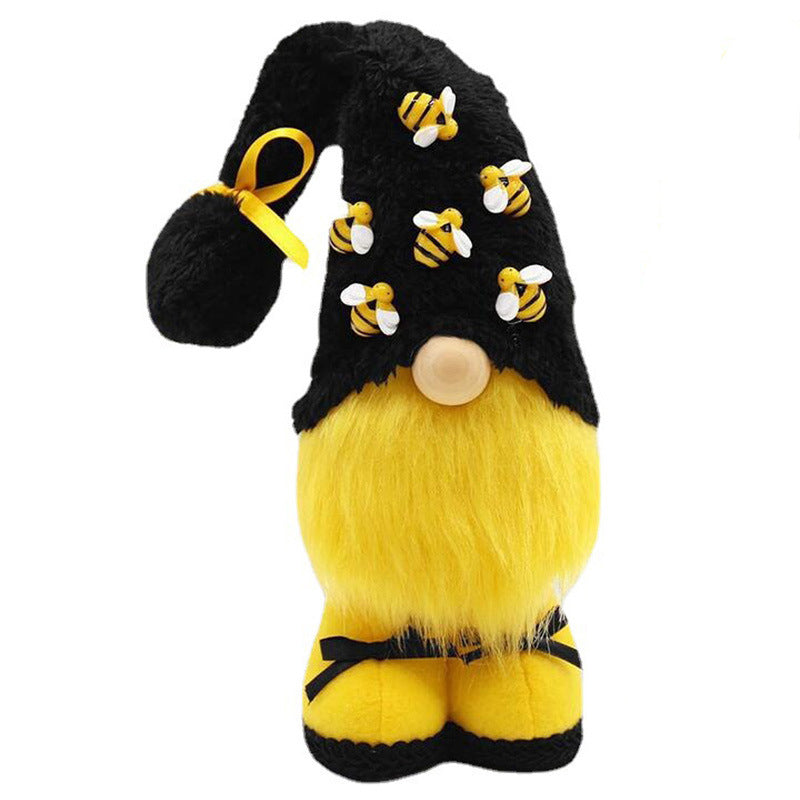 Yellow & Black Bumblebee Gnome