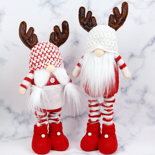 Retractable Spring Legs Reindeer Gnome