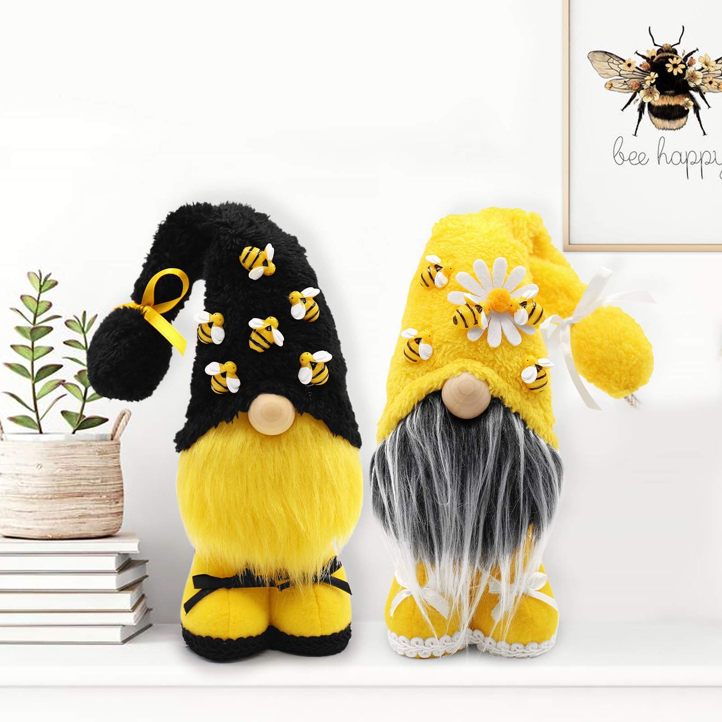 Yellow & Black Bumblebee Gnome