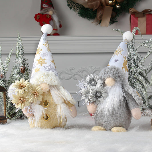 Christmas Golden & Silver Gnome